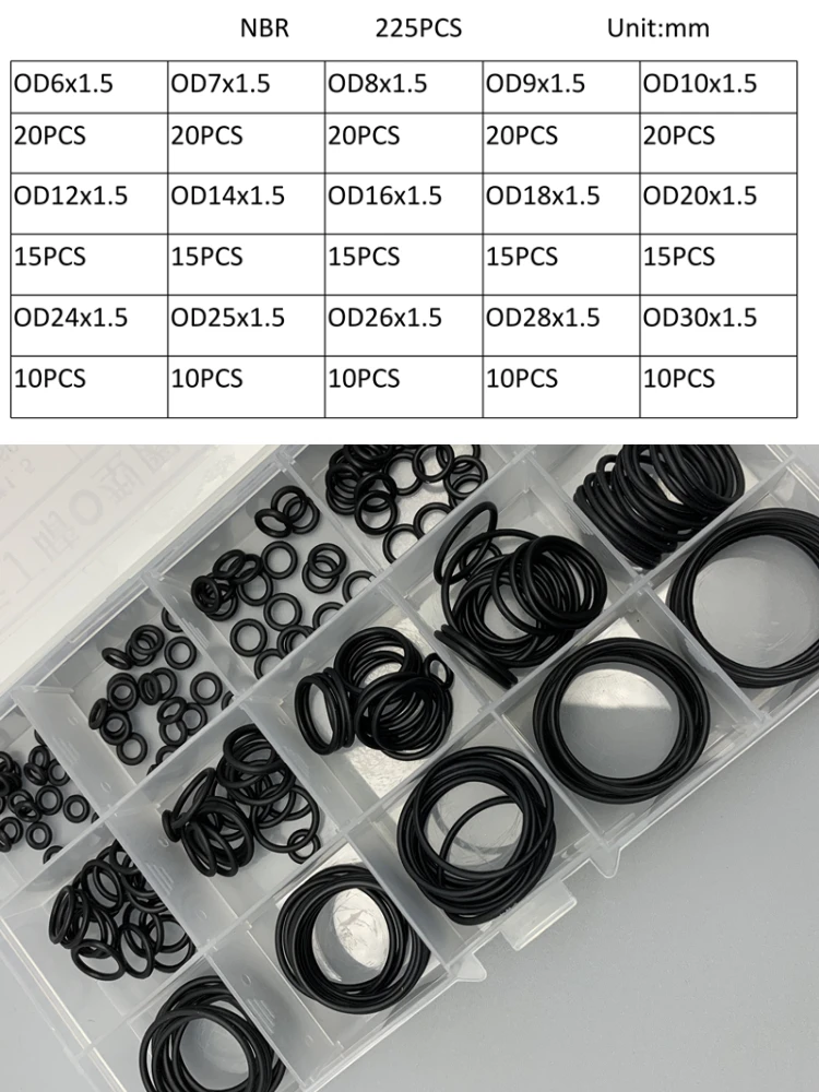 CS 1.5mm Black NBR O Ring Kit  - Kitchen Appliances Repair recension och pris